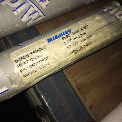Midalloy ernicr-3 (82) 1/16&#034; x 36&#034; tig wire 10 lbs for sale