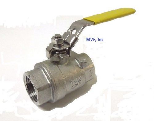Ball valve 1&#034; 1000 npt full port 316 stainless steel 2pc design       &lt;872wh for sale