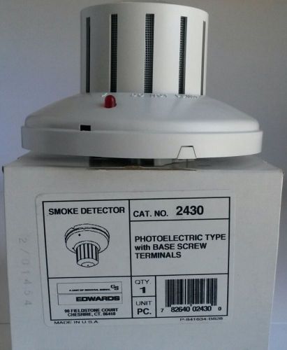 Edwards Photoelectric Type w/Base Screw Terminals Smoke Detector-2430