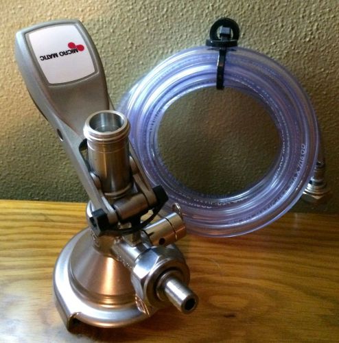 SPATEN BEER KEG TAP/COUPLER (A-SYSTEM) *MICRO-MATIC*  WITH 6&#039; BEER LINE INCLUDED