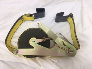 2&#034;X27&#039; SELF CONTAINED RATCHET STRAP ASSEMBLY WITH FLAT HOOKS