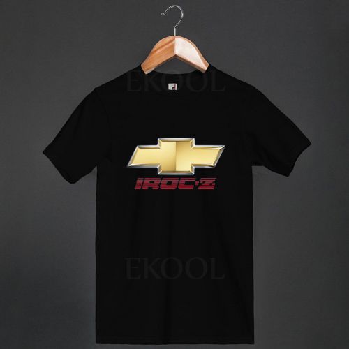 New Rare Chevrolet Iroc-z Car Racing Logo Black White T-Shirt Tees Size S-5XL