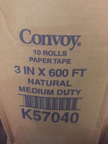 (Box of 10 roIls) Intertape K57040 Convoy Medium Duty Paper Tape 3 in x 600 ft