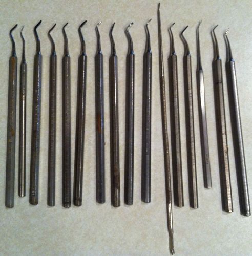 Lot of16 Pieces Early Antique Dentist&#039;s/Dental Tools-Assorted Picks