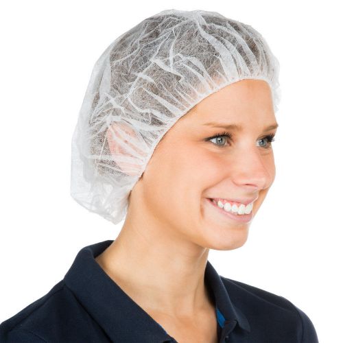 Axtry disposable non woven bouffant hair net cap white 21 inch - 100 count for sale