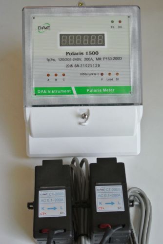 Dae p153-200d kit,demand meter,modbus/rs485,1p3w,200a,120/208v,2 split core cts for sale