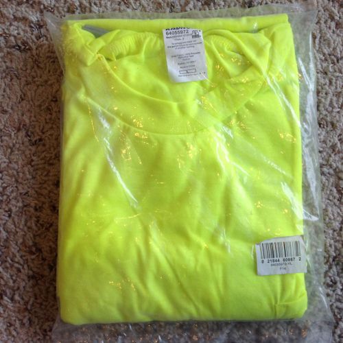 Radnor high visibility pocket t-shirt w/reflective tape - large - ansi class 2 for sale