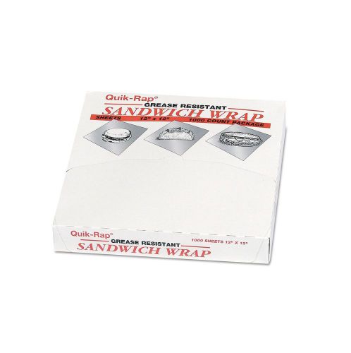 Quik-Rap Sandwich Wraps 12 x 12 1 pk 1,000 sheets Ideal for Custom Printing
