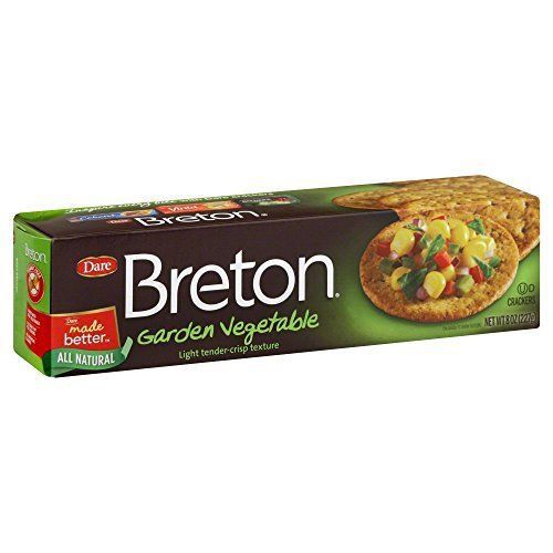 Breton Garden Vegetable Cracker, 8 Ounce -- 12 per case.
