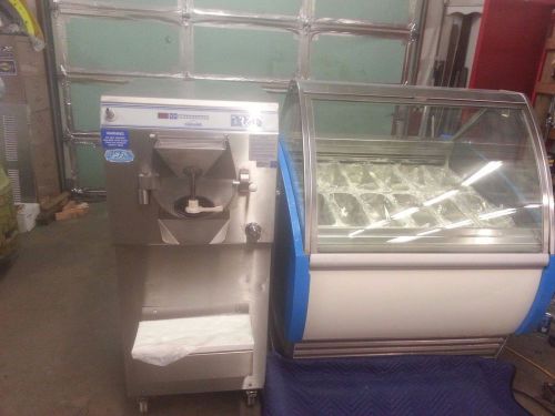 Carpigiani lb 502g batch freezer, carpigiani g6 gelato ice creamdisplay case for sale