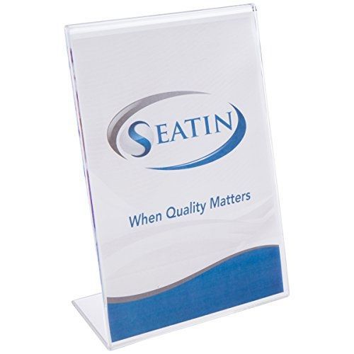 Seatin Professional Acrylic Sign Holder 8.5 x 11 Heavy Duty Super Thick 2-in-1