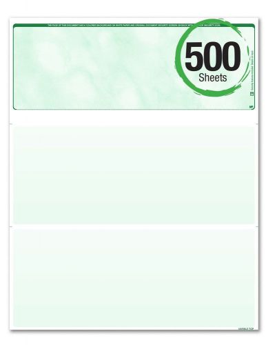 Blank business standard voucher check stock (check on top with two stubs / vo... for sale
