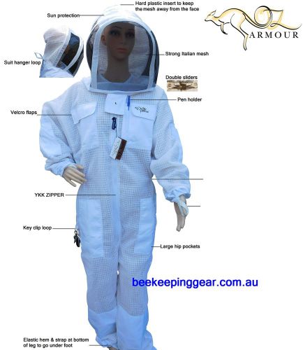 BEEKEEPING SUIT &#034;OZ ARMOUR&#034; VENTILATED THREE LAYER MESH ULTRA COOL BREEZE