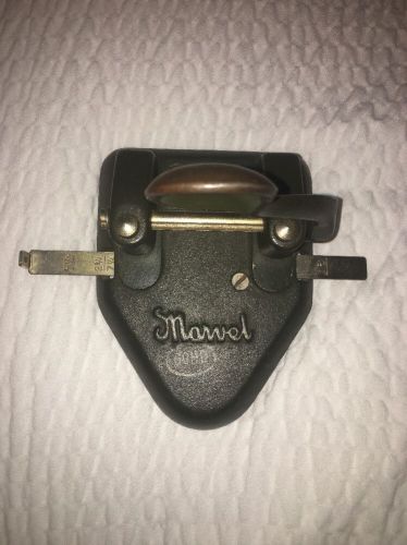 Vintage metal wilson jones marvel two 2 hole industrial paper punch rare usa for sale
