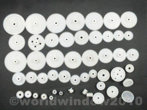 ! new 50 styles plastic gears all the module 0.5 robot parts for diy necessary for sale