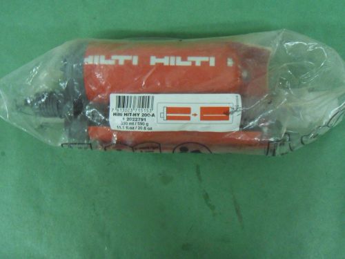 NEW 1 Pack of Hilti HIT-HY 200-A 2022792 330 ml Injectable Mortar