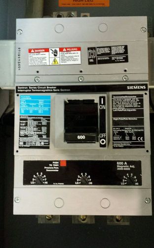 NEW Siemens main circuit breaker WMC64 in outdoor enclosure 600 amp 240 volt 3ph