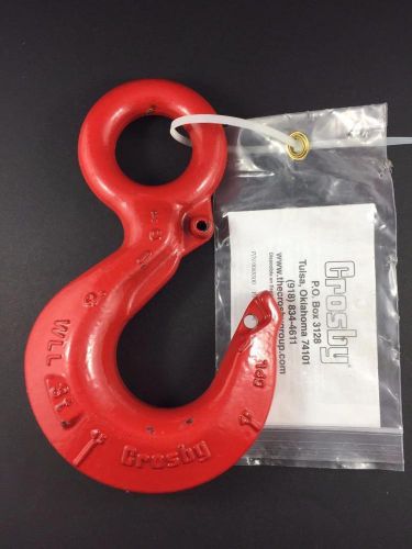 New Crosby WLL-3t 3 Ton Eye Sling Hoist Hook Made in USA