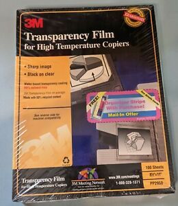 VTG 1999 3M PP2950 100 Sheets Transparency Film For High Temperature Copiers NEW