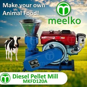 PELLET MILL 8 HP DIESEL ENGINE MIAMI USA SHIPPING (6mm cow)