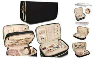 Travel Jewelry Organizer Case Storage Bag Holder for Black-black
