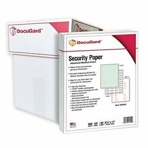 DocuGard Advanced Medical Security Paper for Printing Prescriptions and Preve...