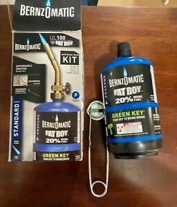 BernzOmatic Ul100 with Fat Boy - solid brass torch kit - 20% more propane