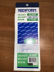 Rediform Money Receipt Book 2 3/4 x 7 5/8 Missing 6 Pages