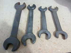 Four Machine Wrenches Including Williams Open Face 12&#034;, 10&#034; and 9&#034; (2)