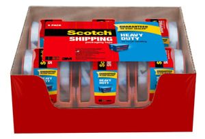 Scotch 142-6, 6Rolls, Heavy Duty Shipping Packaging Tape 1.88 Inch x 800 Inch.
