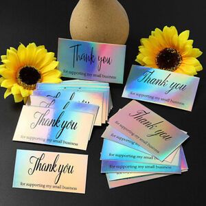 50pcs Thank You for Order Business Cards Shopping Purchase Thanks Greeting Ca C