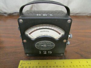 Vintage Weston Kilowatts Meter Bakelite Case Model 432 Untested Steampunk