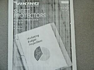 Viking Products New Sheet Protector box 100, clear, 8&#034;x11&#034;, top feeding