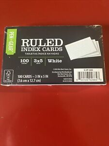 Pen+Gear Ruled Index Cards 100 Count 3X5&#034; White (7.6cm x 12.7cm)