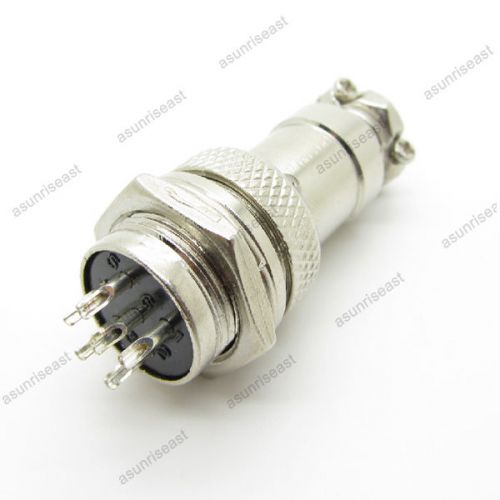 5 x New Aviation Plug 6-Pin 16mm GX16-6 Male and Female Panel Metal Connector