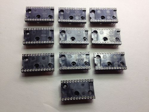 Lot of 10, 24 Pin Machined Pin IC Socket