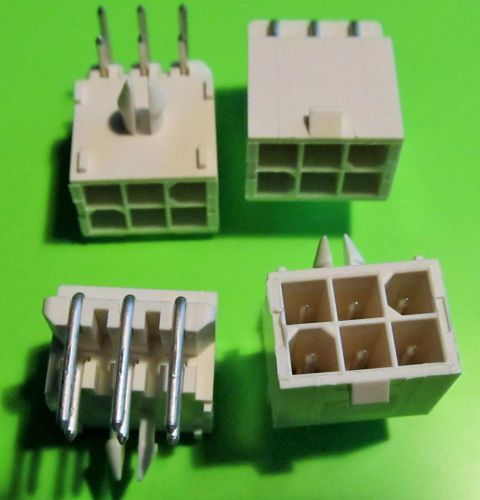 Mini-universal mate-n-lok connectors,tyco/amp,770969-1,pl 6 pos housing,4.14mm for sale
