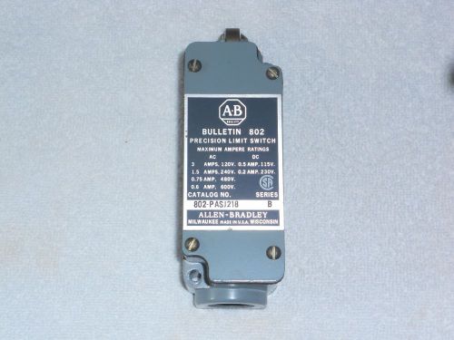 Allen-Bradley Bulletin 802 Precision Limit Switch 802-PASJ218 - NEW/Old Stock!