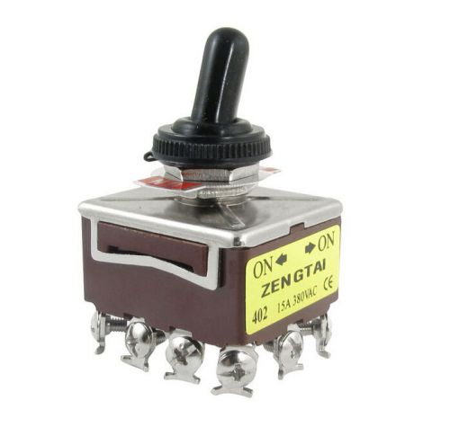 Ac 380v 15a on/on 4pdt 4p2t toggle switch with waterproof boot for sale
