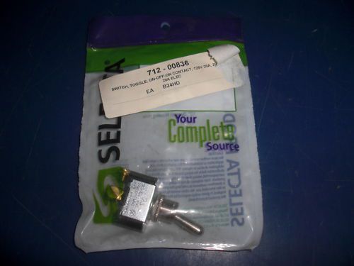 LOT OF 2 SELECTA ON-OFF TOGGLE SWITCH SS206S-BG *NEW*