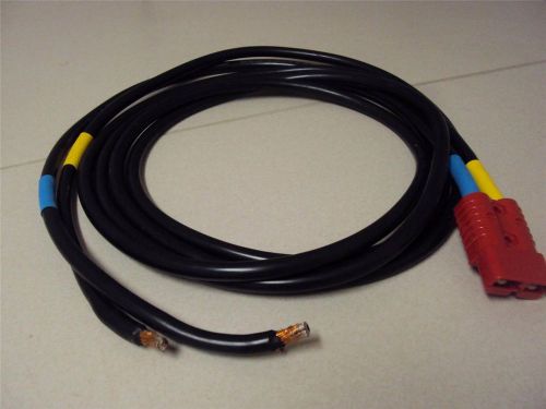 9 ft Charger Cable for Fork Lift &amp; Equipment 1AWG 600V With Butt End (Red)