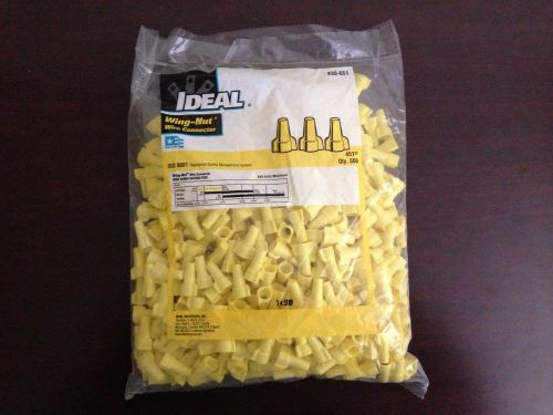 Ideal 30-651 wing-nut wire connector yellow 451 bag of 500 qty. for sale