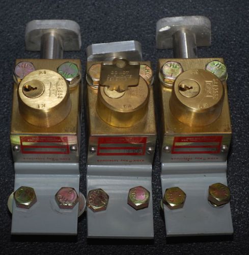 3 USED KIRK-KEY INTERLOCK LOCK SET LOCK with key SB19552 security