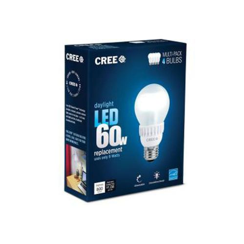 Qty 4 /cree led 9 watt=60w daylight 5000k dimmable a19 e26 led bulbs for sale