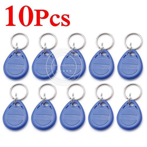 RFID ID/EM Proximity Token Key Tag Keyfobs 125Khz 4100 ID key fobs 10 Pcs Blue