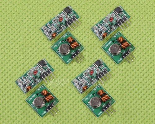 4pcs 315mhz rf transmitter and receiver link kit for arduino/arm/mcu wl for sale