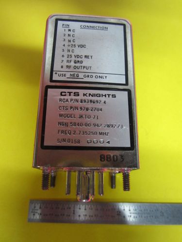 CTS 2.73525 MHz FREQUENCY STANDARD QUARTZ OSCILLATOR