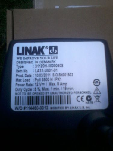 Linak linear pull actuator. LA31-U501-01. 12V. 6 Pin Connector