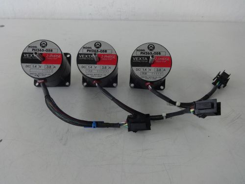 3   vexta ph265-05b stepper motors with dual ended 1/4&#034;shaft   amat for sale