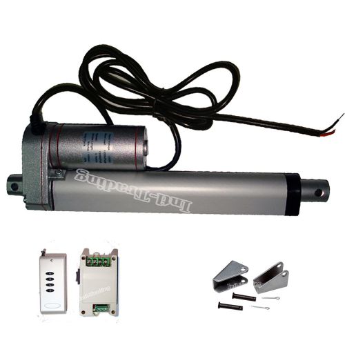 8&#034; stroke linear actuator &amp;remote &amp;brackets 330 pound max lift dc 12v heavy duty for sale